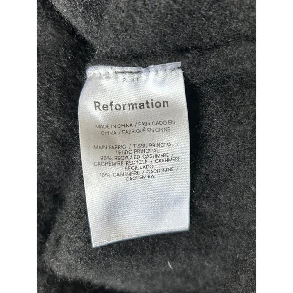 Reformation Black Cashmere Cropped Mock Neck Sweater Top Small Women's - Picture 8 of 8